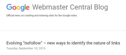 google webmaster central blog nofollow